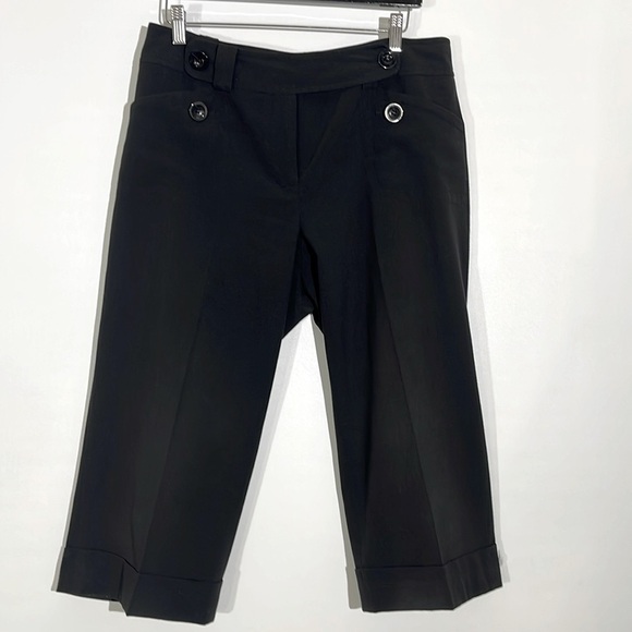 ANN TAYLOR Black Curvy Fit Crop Pants Size 10 - Picture 1 of 7